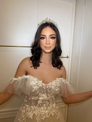 כתר פנינים בשילוב פרחי קריסטל