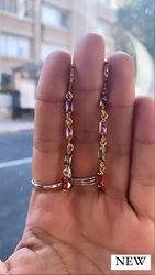 עגיל ארוך צבעוני