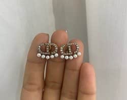 עגיל CD פנינה זהב